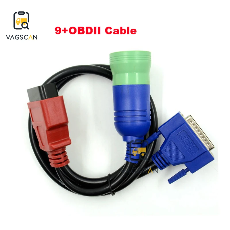 10 шт./лот кабель OBDII к 9-контактному J1708 J1939 J1962 Auto Diesel DG-DPA5-9OBDII-CABLE | Автомобили и