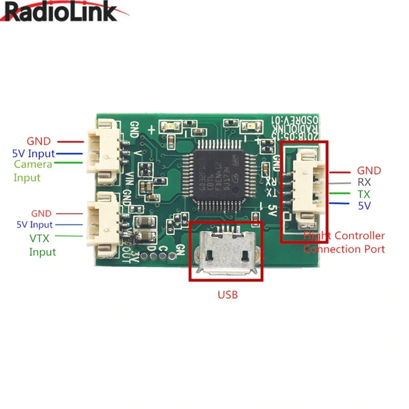 Radiolink Mini Модуль OSD для передачи изображения PIX / Pixhawk плата контроллера полета RC Drone