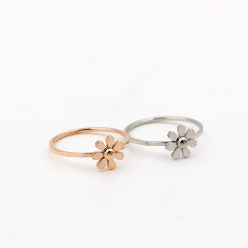 Милые кольца с маргариткой и цветком для женщин подарки девушек кольцо из