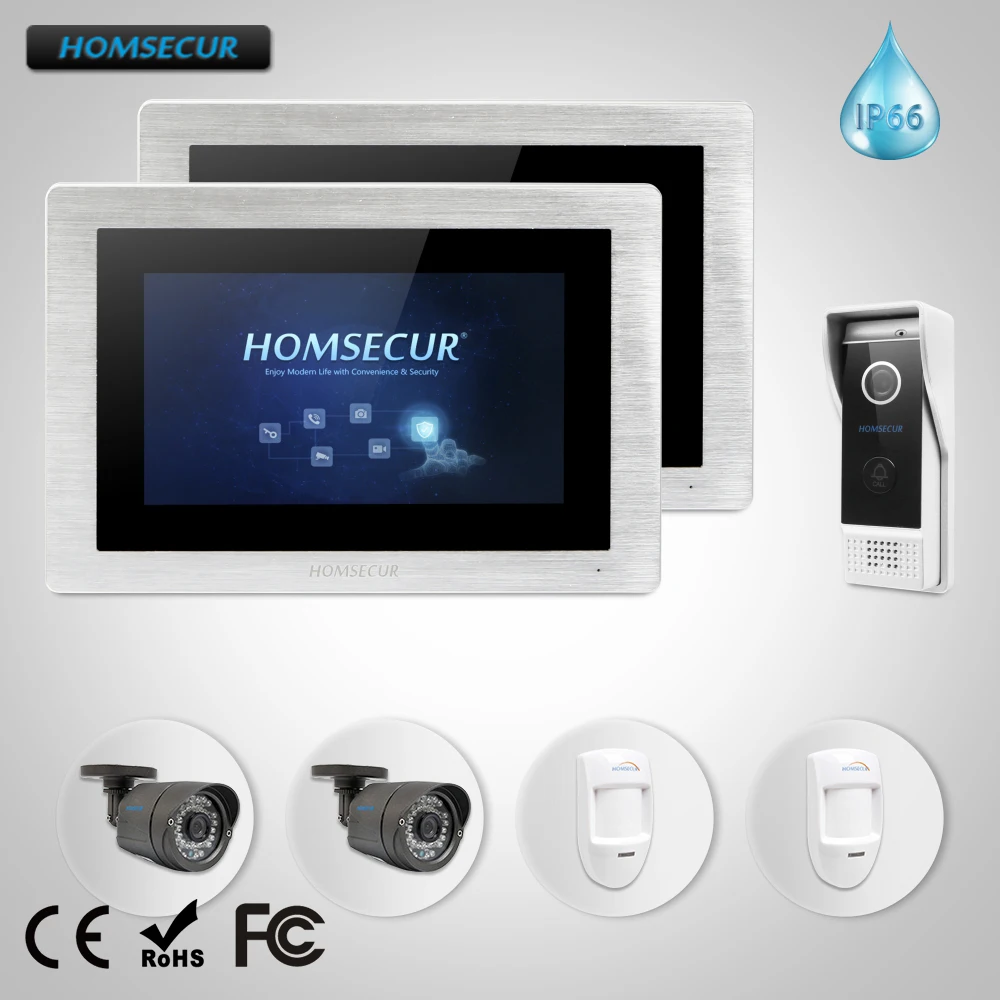 HOMSECUR 7 &quotПроводной Видеодомофон Телефонный звонок Система с Записью и снимком