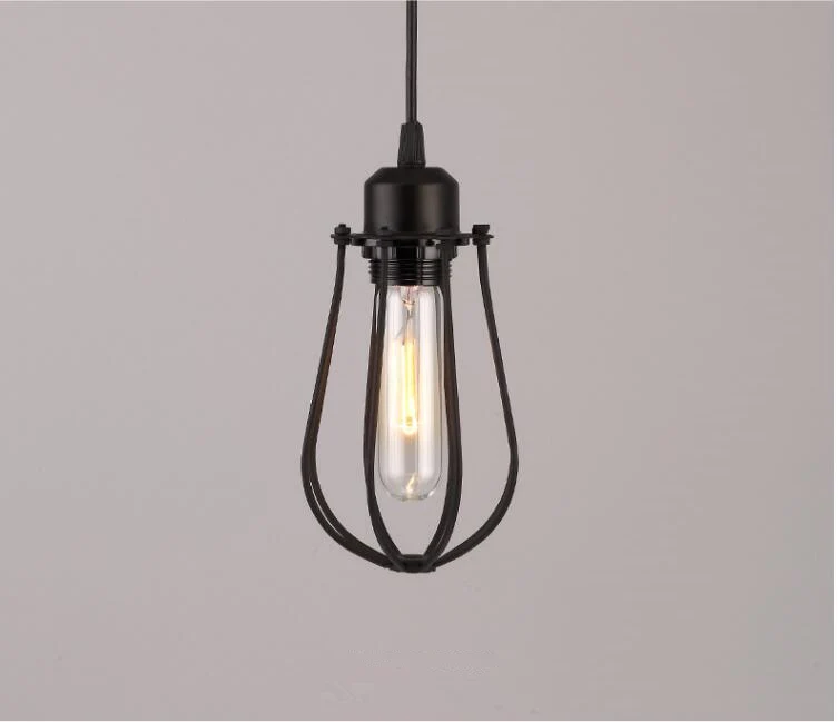 Черная Железная Подвесная лампа E27 4 шт. держатель для лампы 110 В 220 led/детской