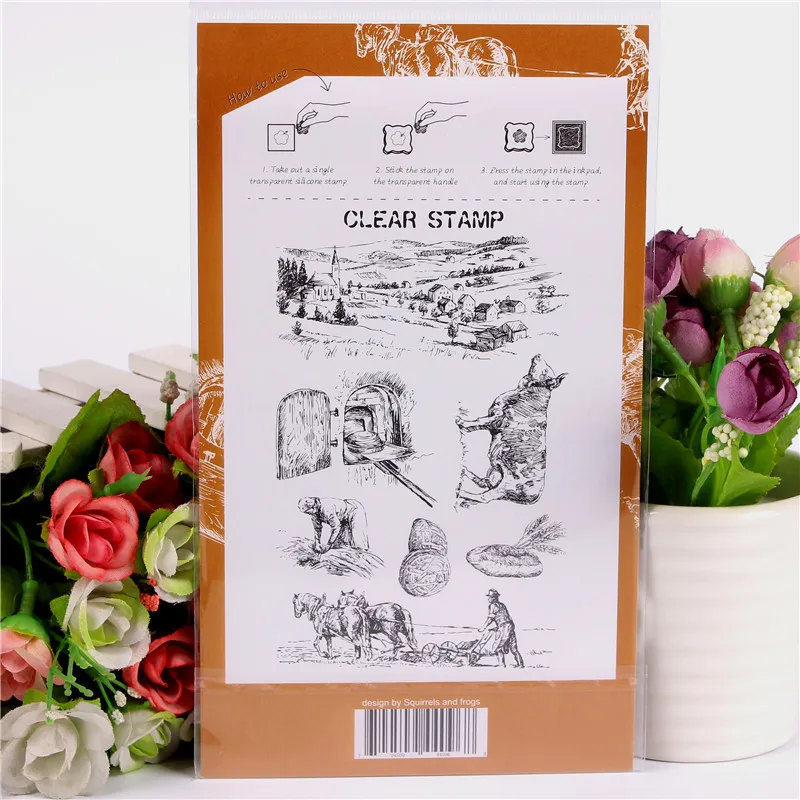 DLKSDIY Farm cattle Transparent Clear Stamp DIY Silicone Seals Scrapbooking / Card Making/Photo Album Decoration | Канцтовары для