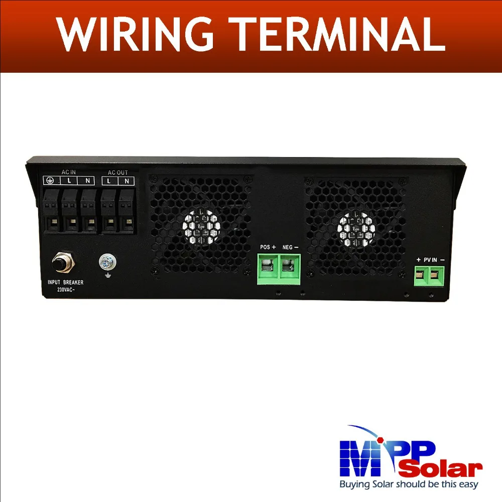 (MSXE) 3KVA 3000W 24Vdc 230Vac солнечный инвертор с MPPT Солнечное зарядное устройство 60A + 60A|solar