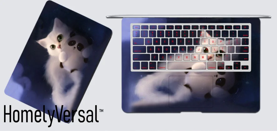 Забавные милые три стороны ноутбука кожи наклейка для Macbook air pro retina 11-17 xiaomi/Dell/lenovo/