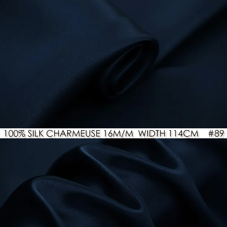CNUM SS11416-2 100% шелковый атлас/чистый цвет 46-90/шелковая ткань/W:1.25yd T:16 момме 90