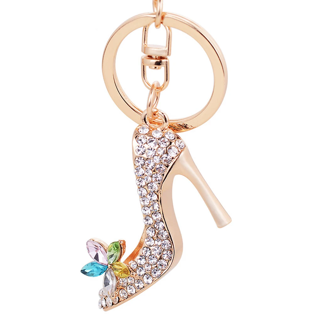 Модная женская обувь на высоком каблуке с подвеской блестящий брелок из сплава