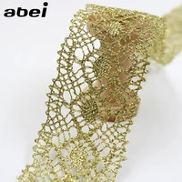 5cm 10yards vintage gold lace trims lace fabric for garment sewing accessories applique wedding crafts