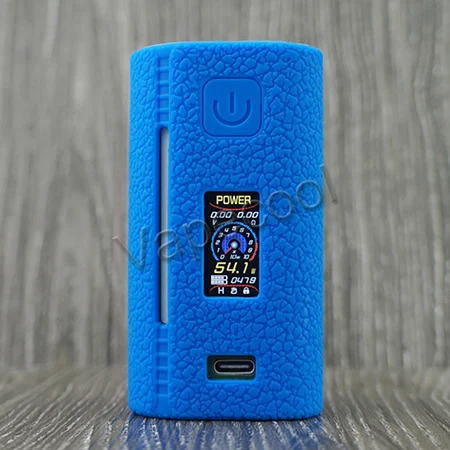 Blue 2 шт Asmodus Lustro 200 W Vape MOD кожаный силиконовый чехол-накладка с наклейкой, нескользящая Плотная пленка для Asmodus Lustro 200 W Box mod - Цвет: Blue