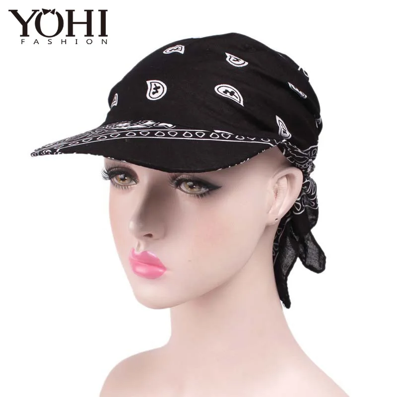 

Женская Солнцезащитная шапка унисекс, регулируемая Бандана с пейсли-рисунком, уличная Солнцезащитная шапка, шапка-тюрбан для мужчин и женщин