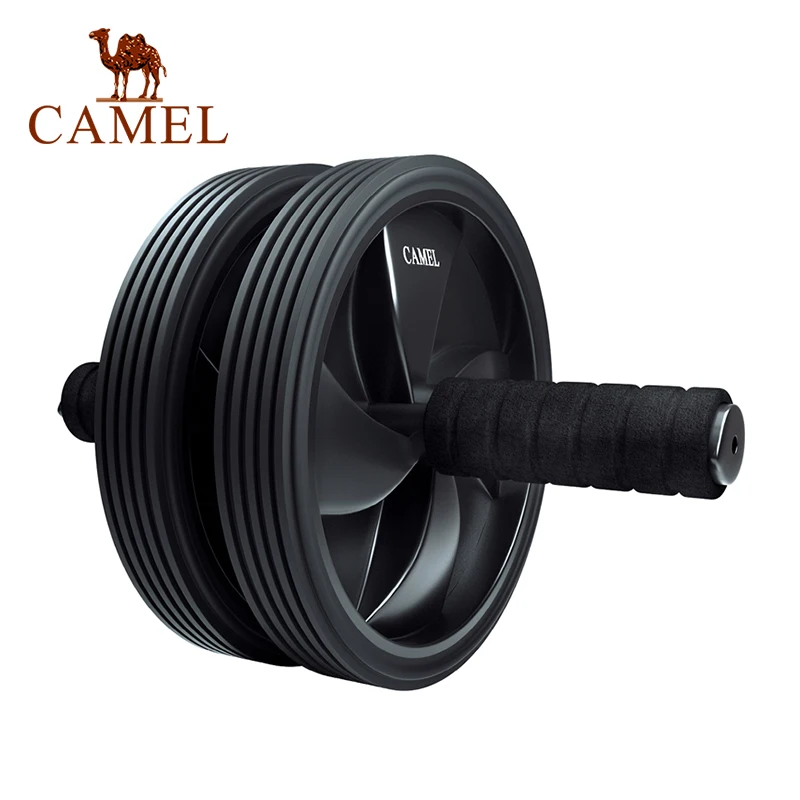CAMEL AB ролик двойной ролик для пресса без шума домашнее оборудование для фитнеса мышечный строитель для тренировки, бодибилдинга четырехколесный - Цвет: Бежевый