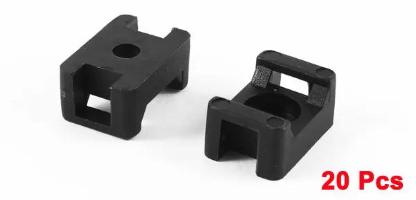 UXCELL 20 шт. черная пластиковая проволочная упаковка крепление для кабеля просто