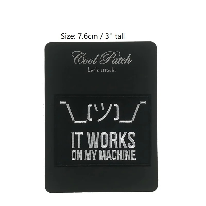 Забавная мотоциклетная байкерская куртка It works my machine memes патч на жилет вышитый