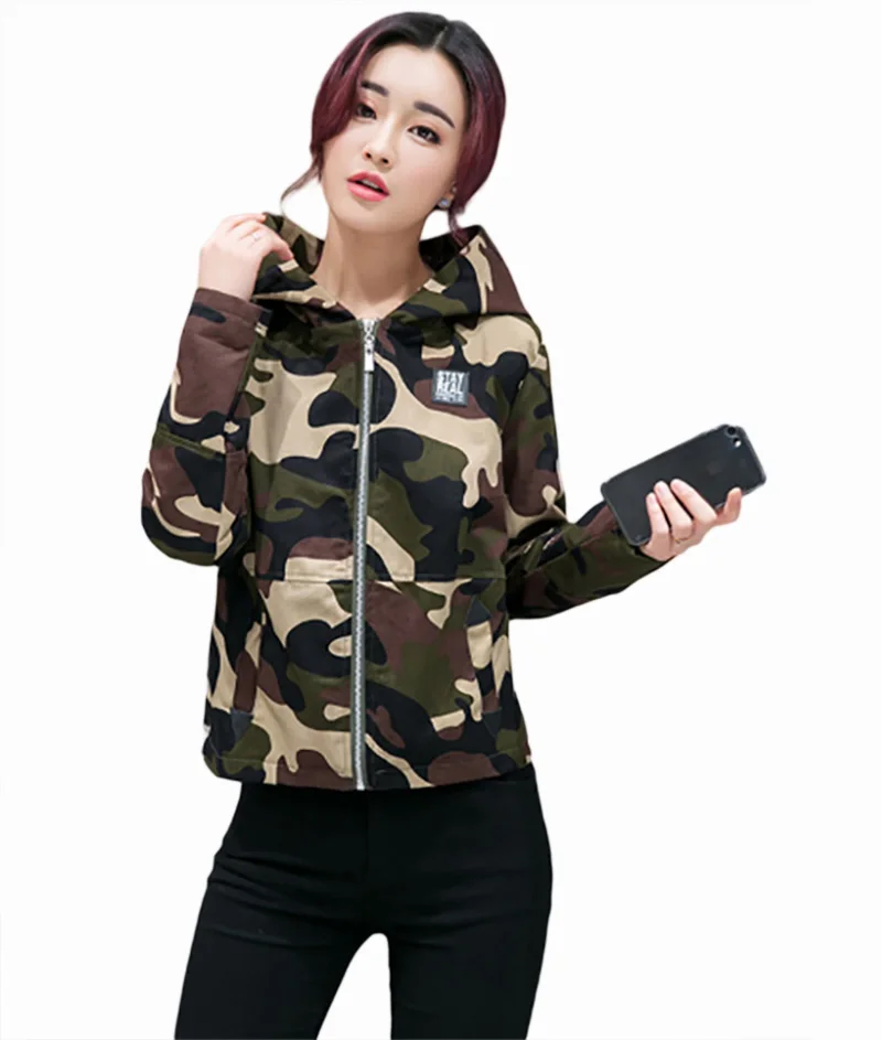 Женское камуфляжное пальто Flying Roc короткая куртка в Корейском стиле повседневные