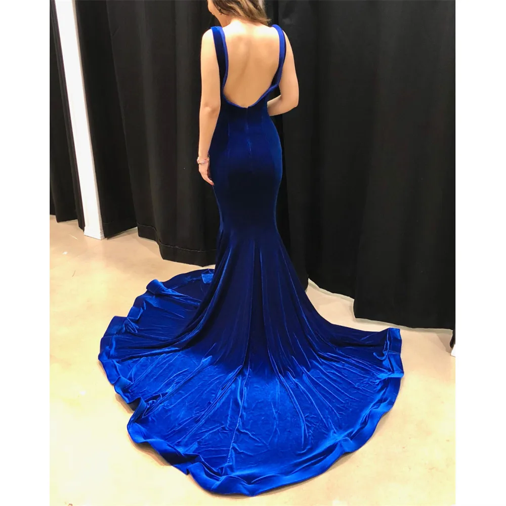 YUNUO сексуальные вельветовые вечерние платья русалки Длинные милое платье