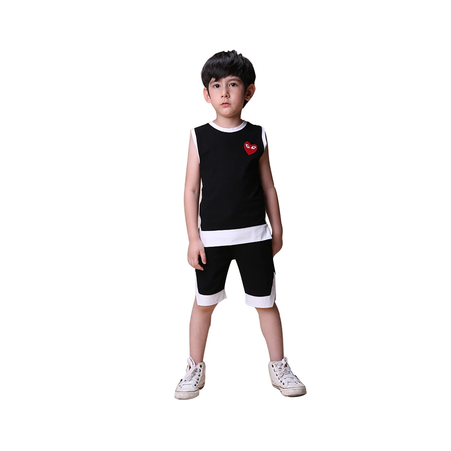 MEETBUD 2018 New summer children clothing baby boys set boy casual clothes 100% cotton solid costume for kids |