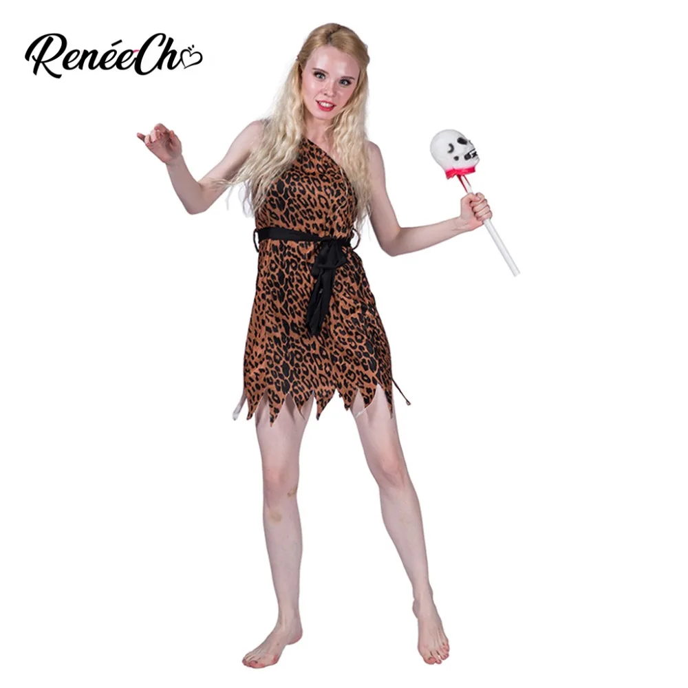 Женский костюм кавеи Reneecho для Хэллоуина пикантное короткое леопардовое платье с