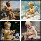 Набор для рукоделия с счетным крестом 14 ct Aida DMC, цветной набор для рукоделия, домашний декор, детская коллекция Angel Baby