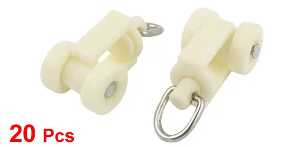 UXCELL белые пластиковые рельсовые ролики 12 мм Диаметр колеса 20 шт.|track roller wheels|curtain