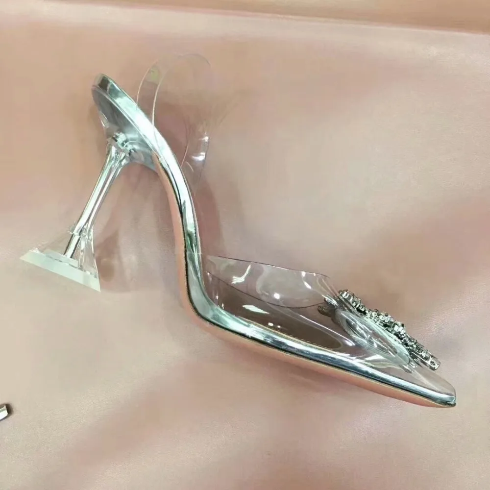 New Design Women Transparent Sandals Gladiator Crystal Bling Shoes Wedding Party 2019 | Обувь
