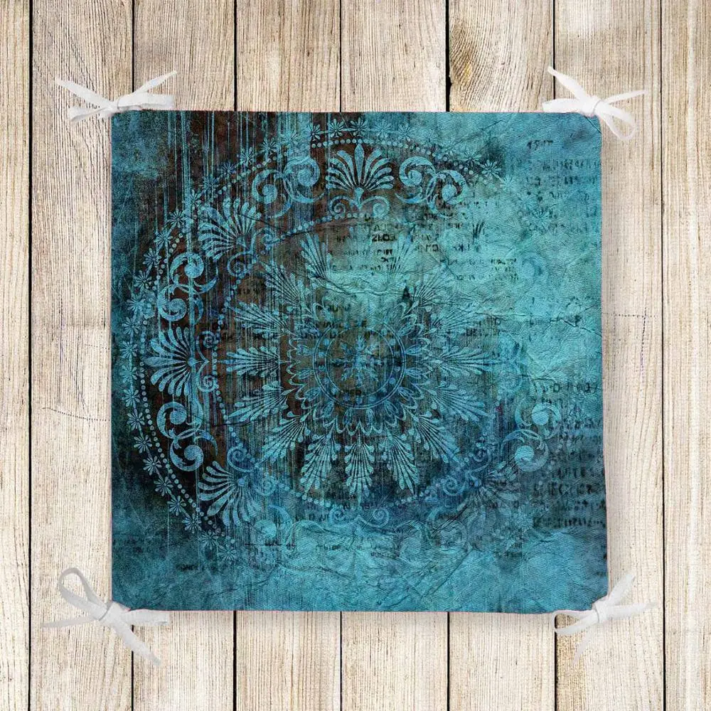 Еще зеленый пуфик Винтаж в этническом стиле 3d принт квадратный стул подушки