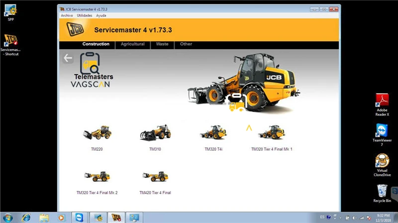 Сельскохозяйственные Строительное оборудование для JCB электронный Услуги инструмент(DLA) JCB servicemaster heavy duty truck диагностический инструмент