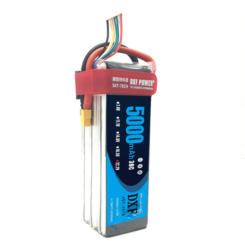 Литий полимерный аккумулятор DXF 22 2 в 5000mAh30C Max60C 6S RC для дистанционного управления