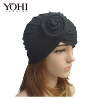 new fashion women knotted turban hat chemo cap headbands muslim turban for women caps