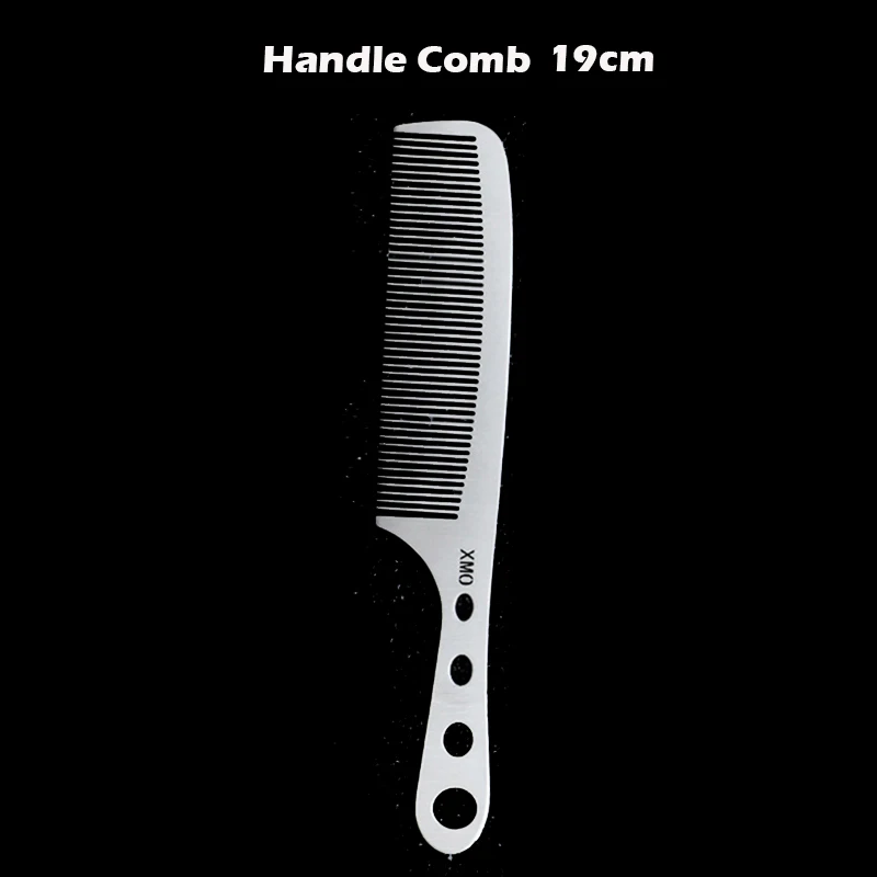 Handle Comb 19cm Brainbow 1 шт. титановая сталь гребень профессиональные салонные для волос парикмахерские антистатические парикмахерский гребень ультра тонкая щетка для волос для мужчин - Цвет: Handle Comb 19cm
