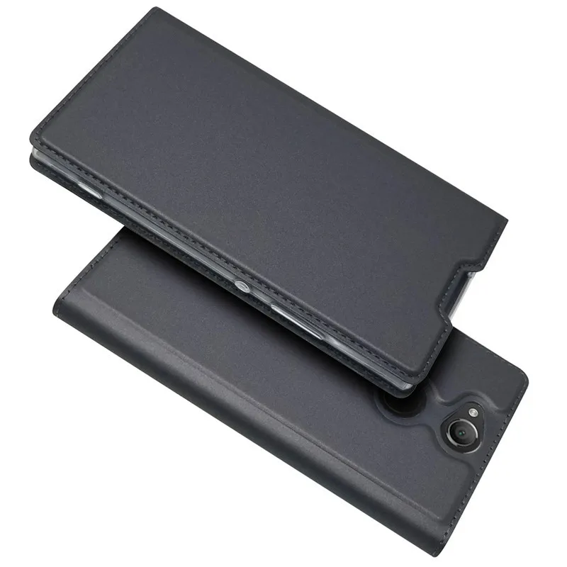 Gray Чехол для sony Xperia Z5 L1 L2 XA XA1 Ultra XA2 Plus XZ2 XZ Premium XZ1 Compact Cover Роскошный кошелек Магнит Флип Кожаные чехлы - Цвет: Gray