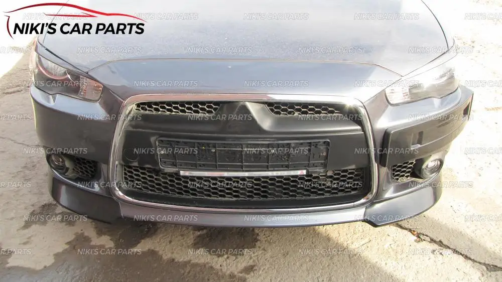 Клыки на передний бампер для Mitsubishi Lancer X 2011- ABS пластик обвес комплект 1 компл.-2 шт. молдинг украшения автомобиля Стайлинг тюнинг