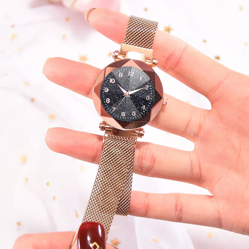 Женские наручные часы 2018 Модные Роскошные Кварцевые из нержавеющей стали с