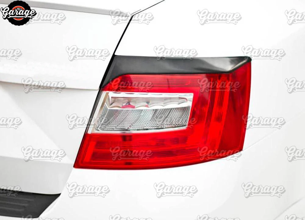 Накладки на задние фары для Skoda Octavia A7 2013 2017 АБС пластиковые накладки изгиб и