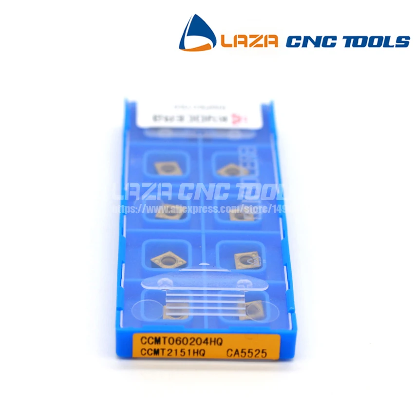 CCMT060204-HQ CA5525* 10 шт. kyocera поворотные твердосплавные вкладыши, kyocera лезвие для стали, режущая пластина для SCLCR/SCKCR/SCMCN держатель инструмента