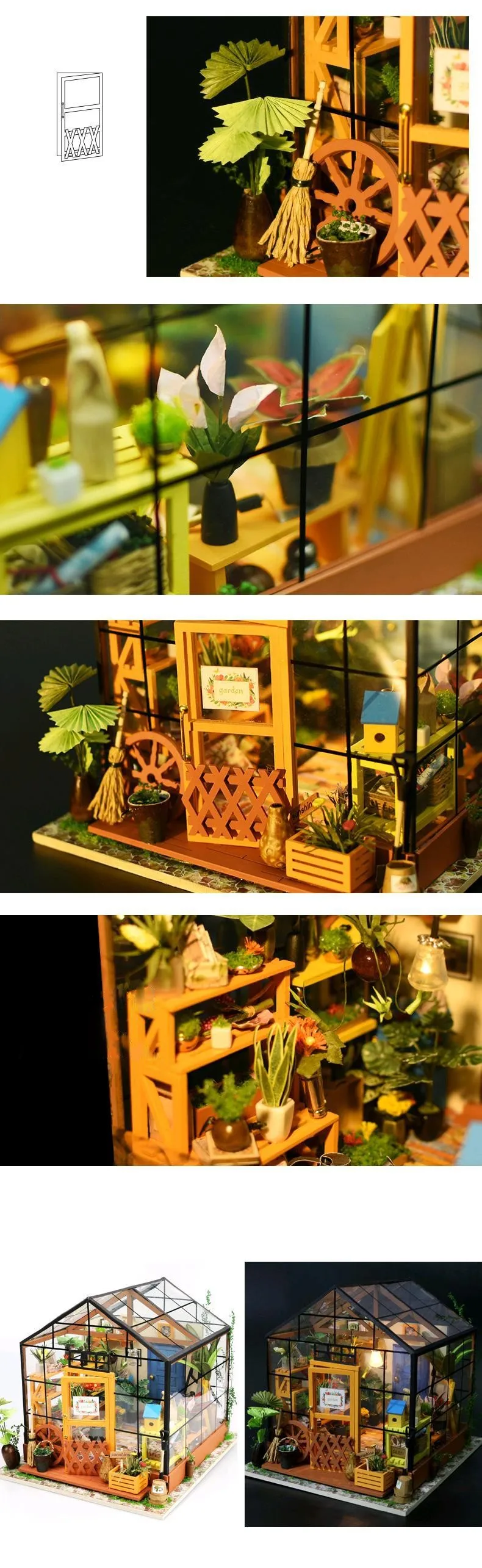 3D трехмерная головоломка Сборная модель ручной работы DIY дом подарок на день рождения девушка креативный Кэти цветок дом