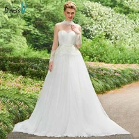 dressv ivory lace ball gown wedding dress long sleeves appliques button floor length bridal outdoorchurch wedding dresses
