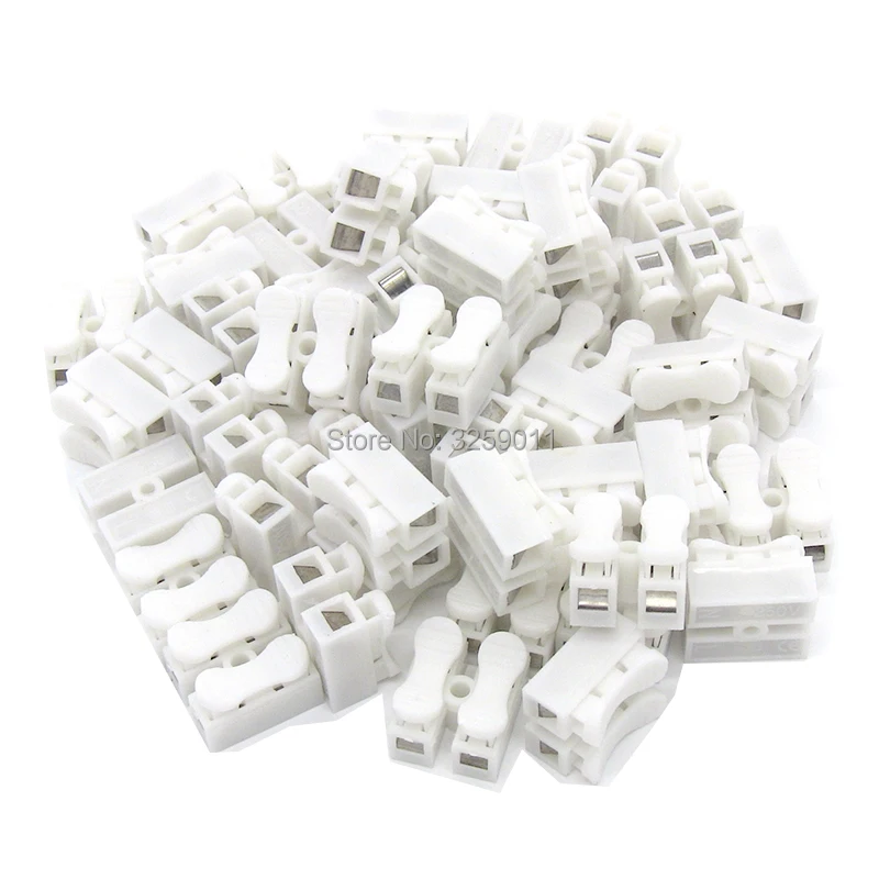 

70PCS Spring Wire Connectors Electrical Cable Clamp Wiring Terminal Block Row Column Push Butt LED lamps CH-X Assortment Kit