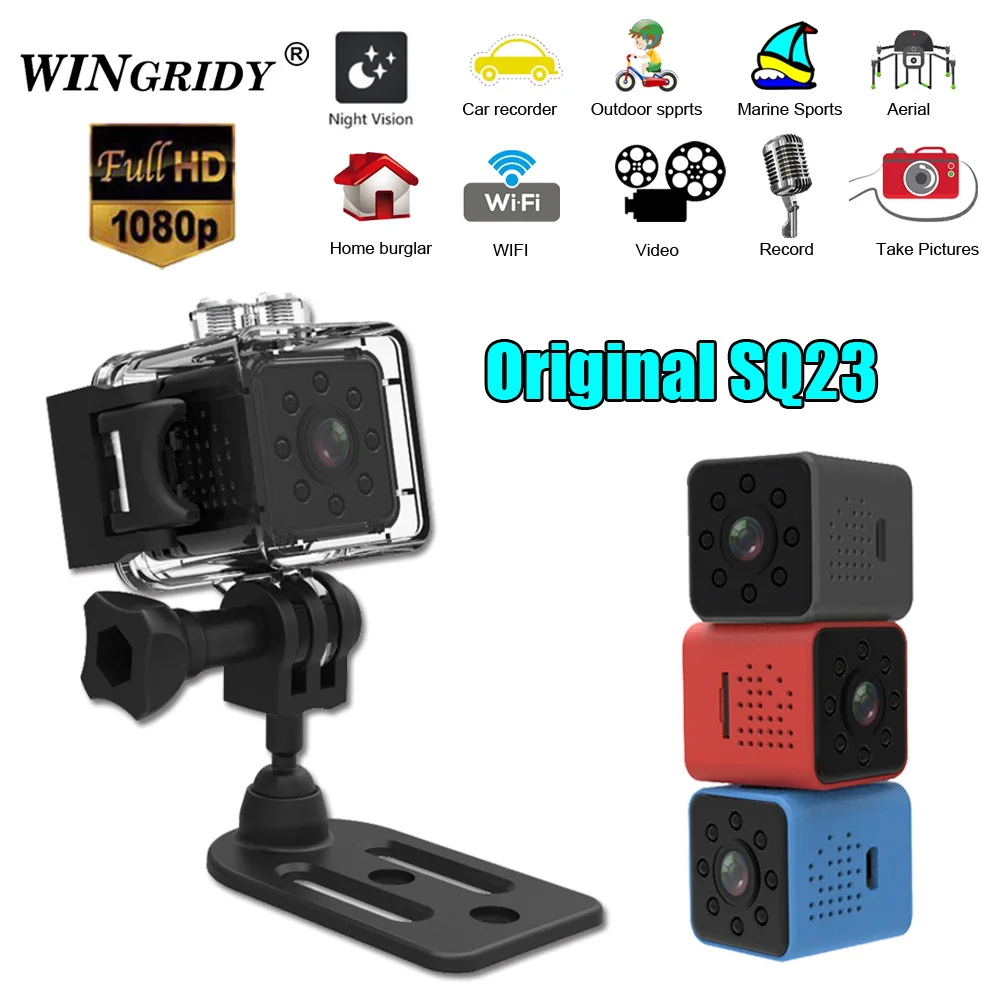 SQ23 WiFi Cam Original Mini Camera Camcorder Full HD 1080P Sport DV Recorder 155 Night Vision Small Action Camera DVR pk sq13