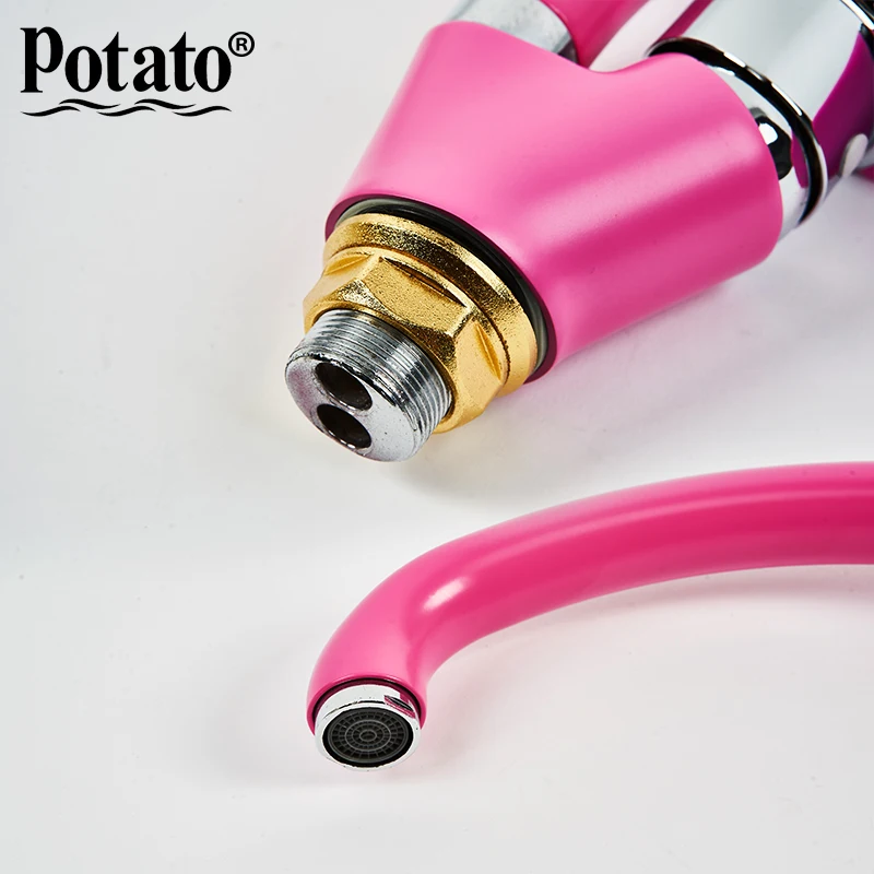 Potato 4 colors Single Handle Swivel Spout Kitchen Water Sink Mixer Tap Faucets bathroom Hot And Cold sink p59223-13 | Обустройство