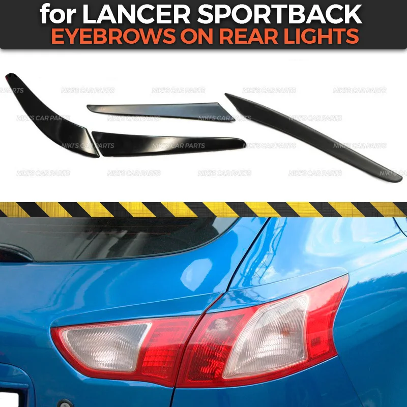 Накладные задние фары для Mitsubishi Lancer X Sportback 2008 накладные ресницы из АБС пластика