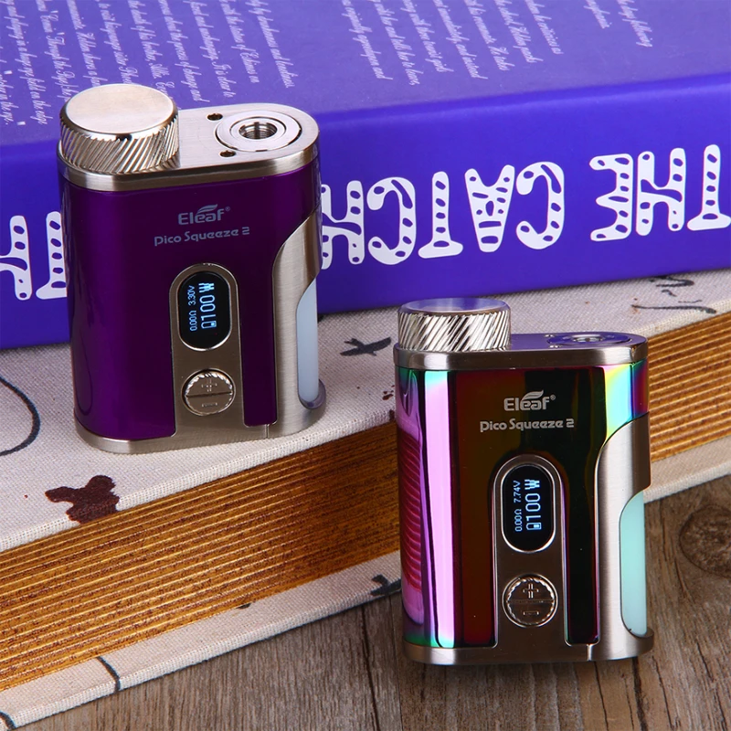 Аутентичные Eleaf Пико сжималка 2 Squonk комплект с 100 Вт Коралл RDA 4000 мА/ч Распылитель 8