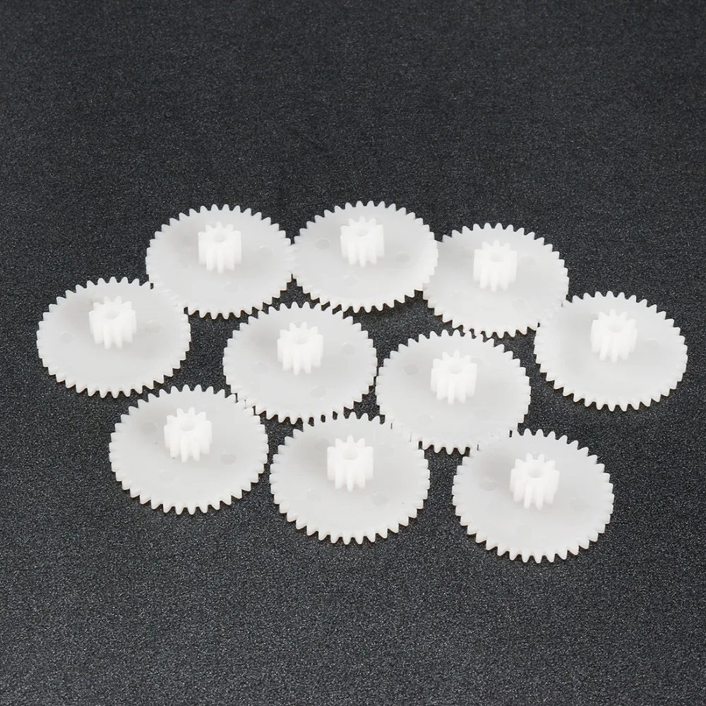 Uxcell 10 шт. 38102/44102/48102B белая пластиковая шестерня с 38/44/48 зубцами игрушечные