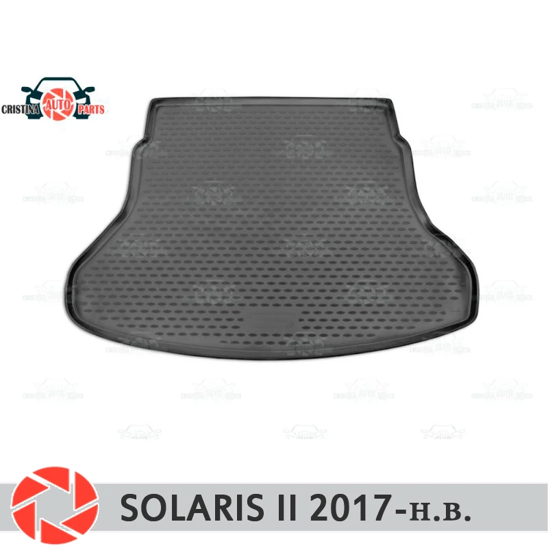 Коврик для багажника Hyundai Solaris 2 2017 коврики Нескользящие полиуретановые защиты от