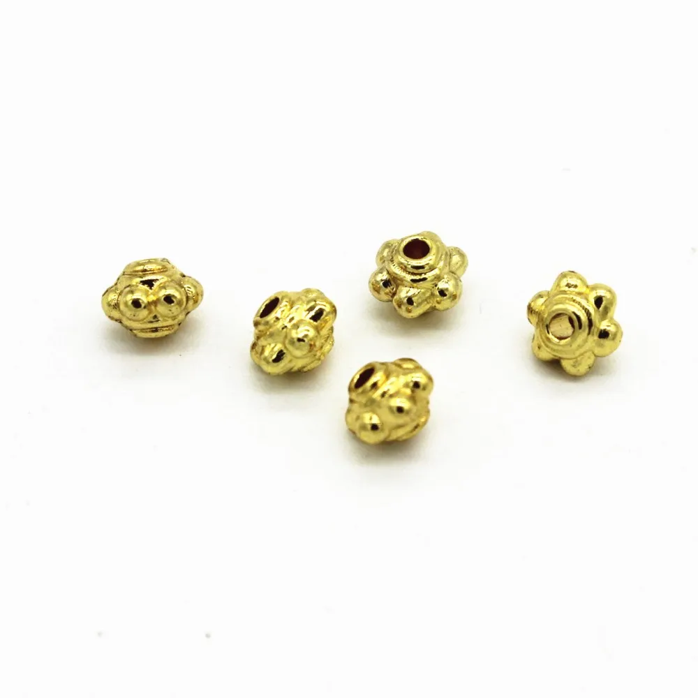 Бусины-разделители из металлического сплава разделители цветов золотого и