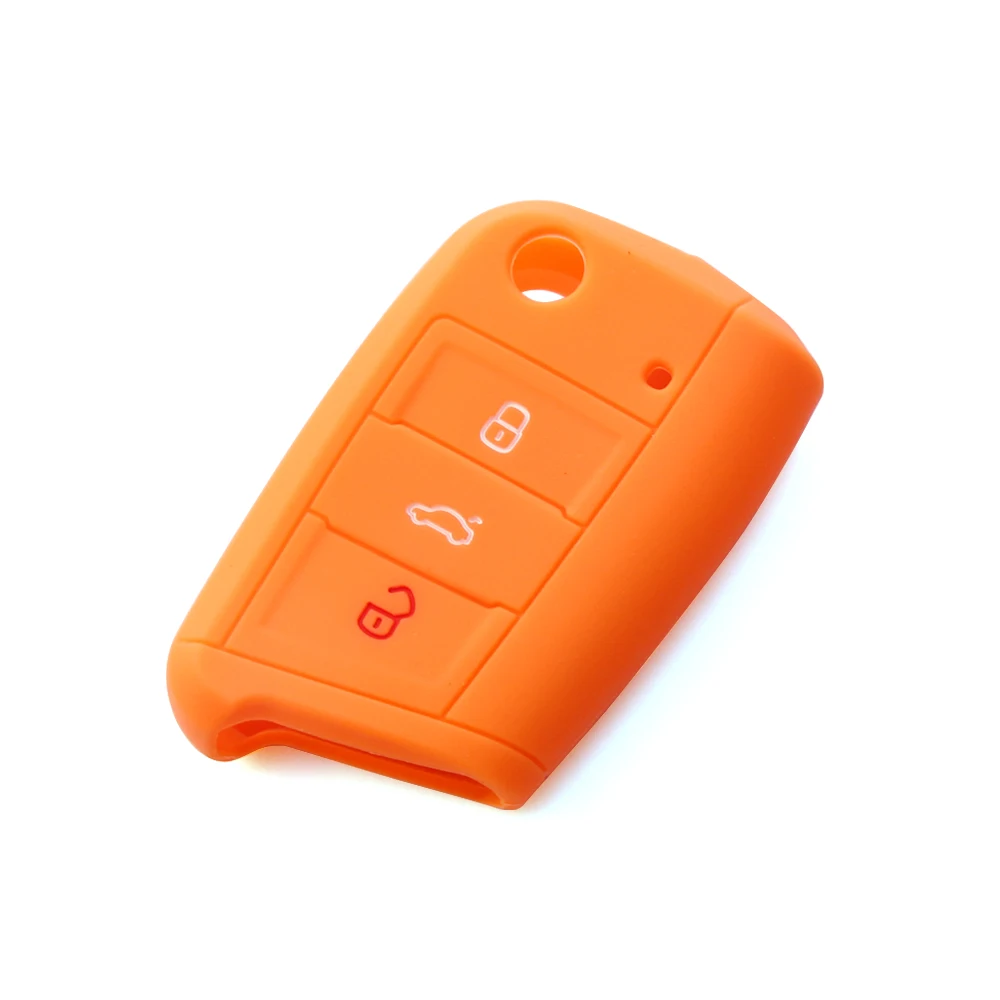 Силиконовый чехол для Skoda Octavia A7 подходит Volkswagen VW Golf 7 mk7 /Polo 2016 2017|car remote key covers|key case