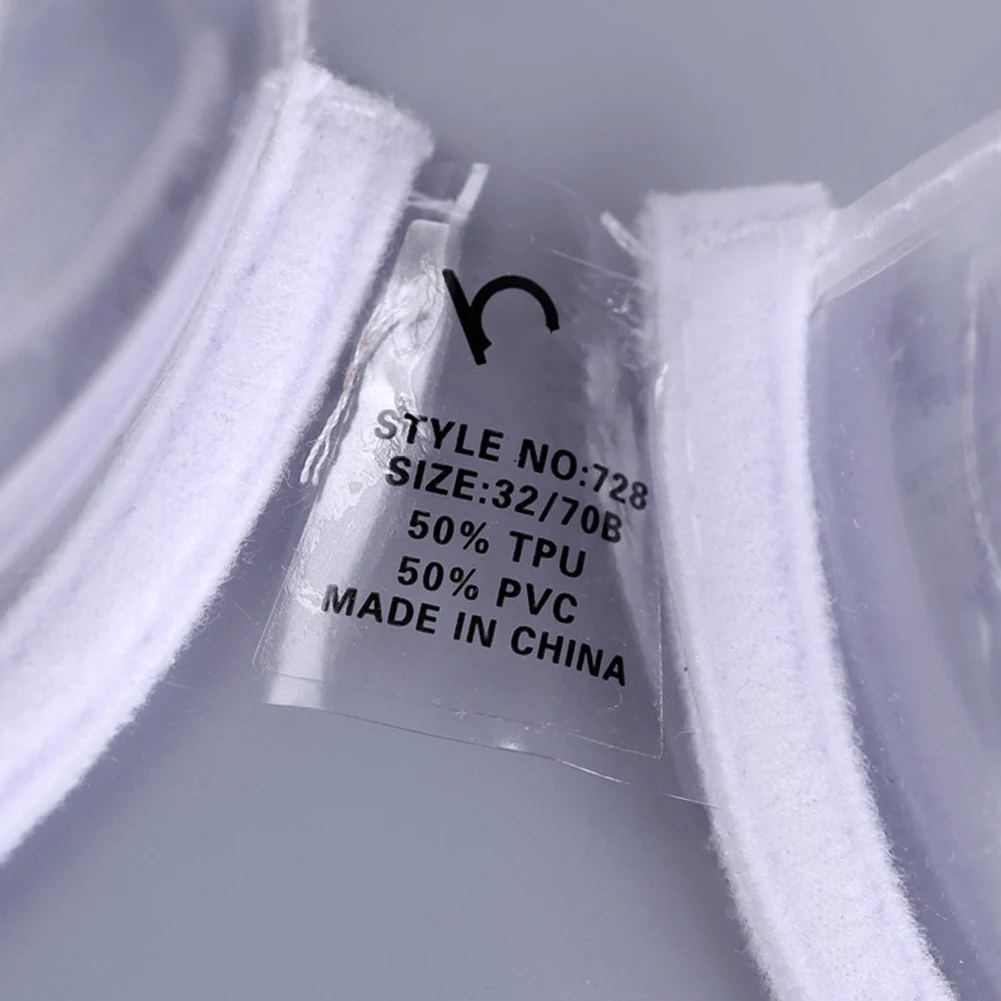 Прозрачный пластиковый бюстгальтер с прозрачным ремешком 3/4 женское сексуальное