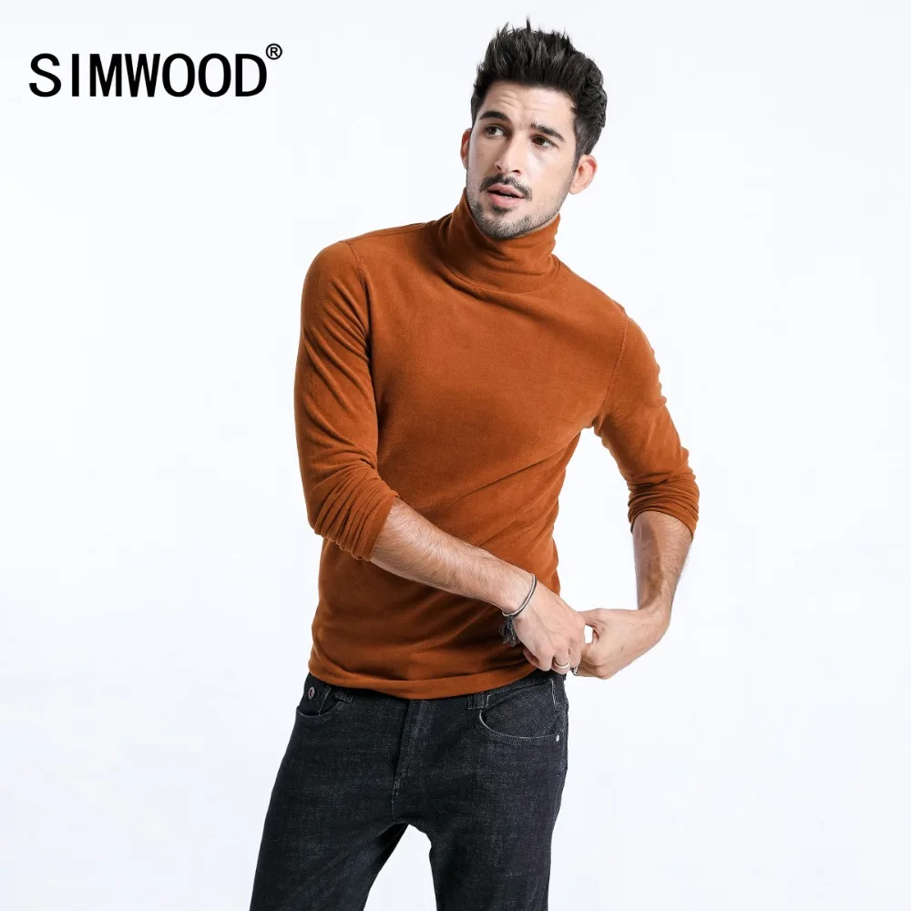 SIMWOOD 2019 брендовые Футболки с длинным рукавом мужские модные облегающие хлопковые