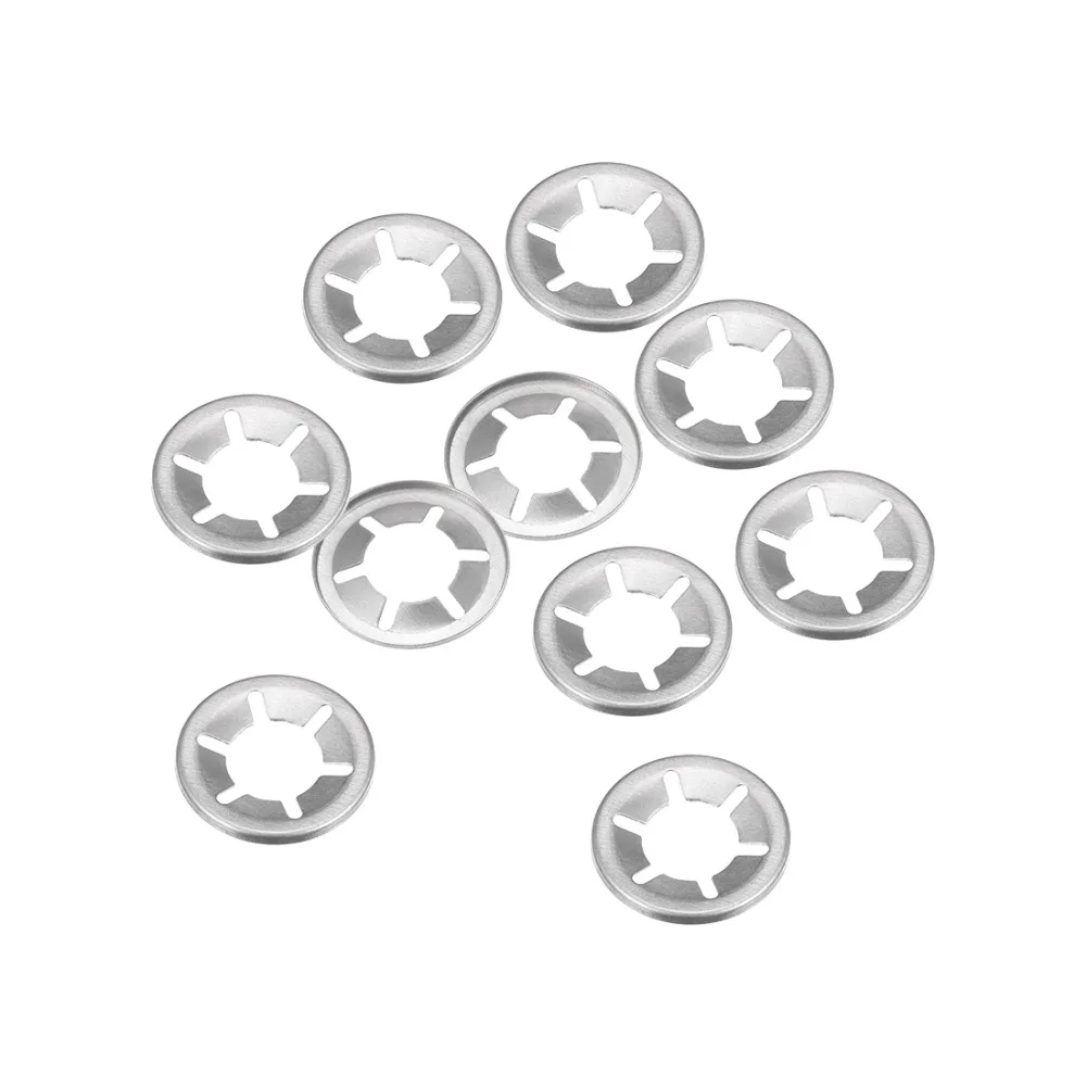 

UXCELL 10Pcs M14 Internal Tooth Starlock Washers 13.5mm I.D. 28mm O.D. Stainless Steel For Machinery Equipment Gaskets Hardware