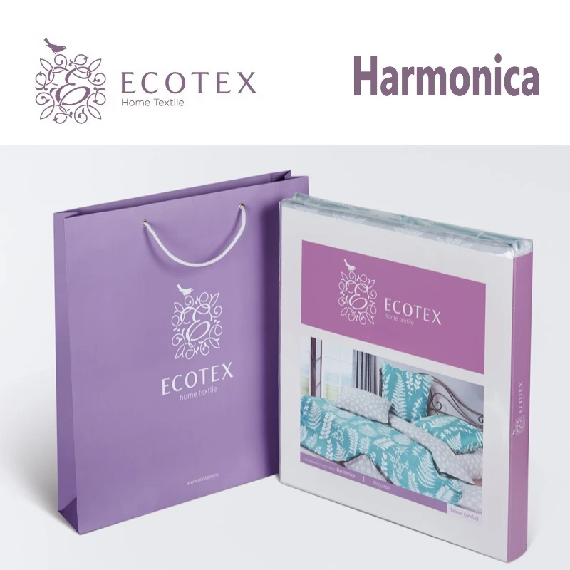 Комплект постельного белья Ecotex Хилтон 100% хлопок | Дом и сад