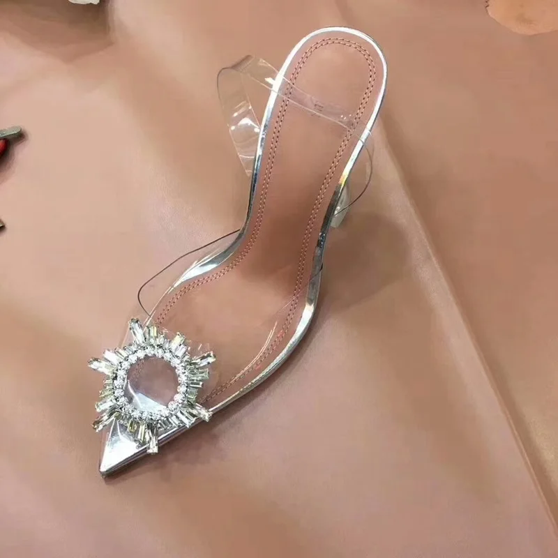 New Design Women Transparent Sandals Gladiator Crystal Bling Shoes Wedding Party 2019 | Обувь