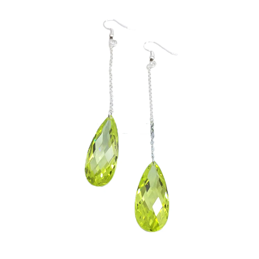 Fashion Jewelry Waterdrop Rhinestone Long Chain Dangle Hook Linear Earrings | Украшения и аксессуары